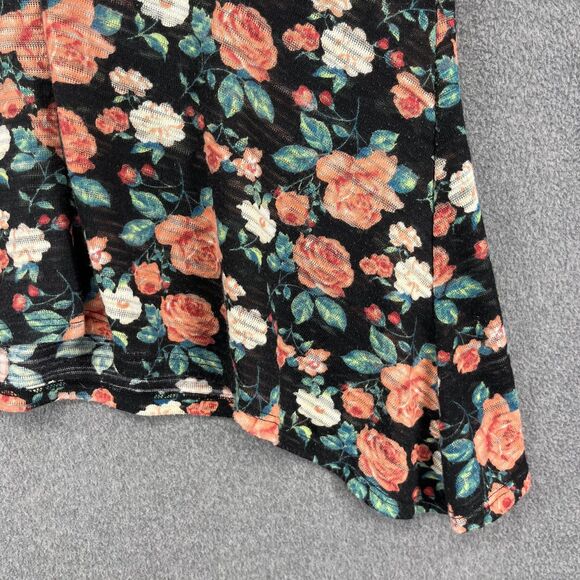 Soprano Tank Top Womens Small Black Floral Rose Y2K Sleeveless Camisole USA - Picture 13 of 14